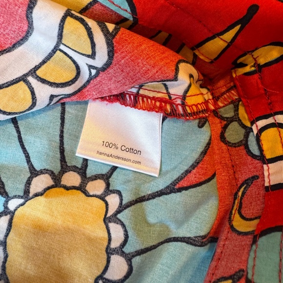 NWT Hanna Andersson Pillow Case Shift Dress, Red & Blue Floral & Paisley, 130/8 - Picture 6 of 7